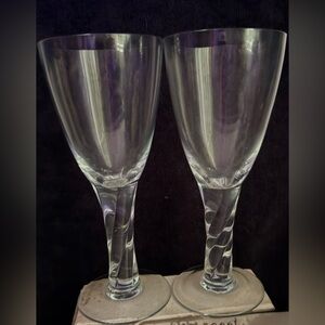 2 16oz water glasses. Possibly 18th century… see photos and description.